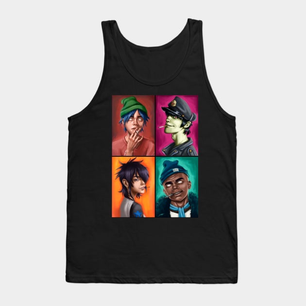 gorillaz Tank Top by ekkimu